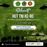 Dukung Pernyataan Menag, Rektor IAIN Manado Tegaskan Kampus Jadi Benteng Spiritual dan Sosial pada HUT ke-80 TNI
