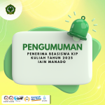 Pengumumam Penerima Beasiswa KIP Kuliah Tahun 2025 IAIN Manado