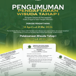 PENGUMUMAN PELAKSANAAN WISUDA TAHAP I IAIN MANADO