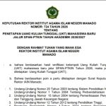 PENETAPAN UANG KULIAH TUNGGAL (UKT) MAHASISWA BARUJALUR SPAN-PTKIN TAHUN AKADEMIK 2026/2027